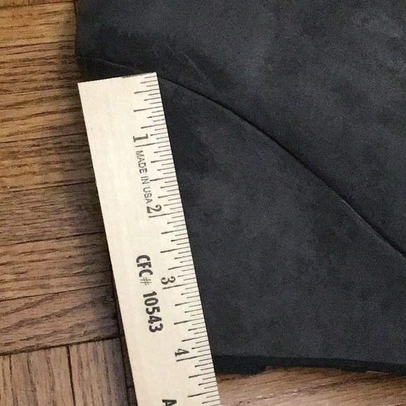 Grey Suede Wedge Booties Size 11 - Picture 8 of 8